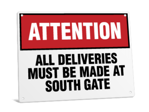Leave All Packages and Deliveries here Sign Aluminium, 10x12